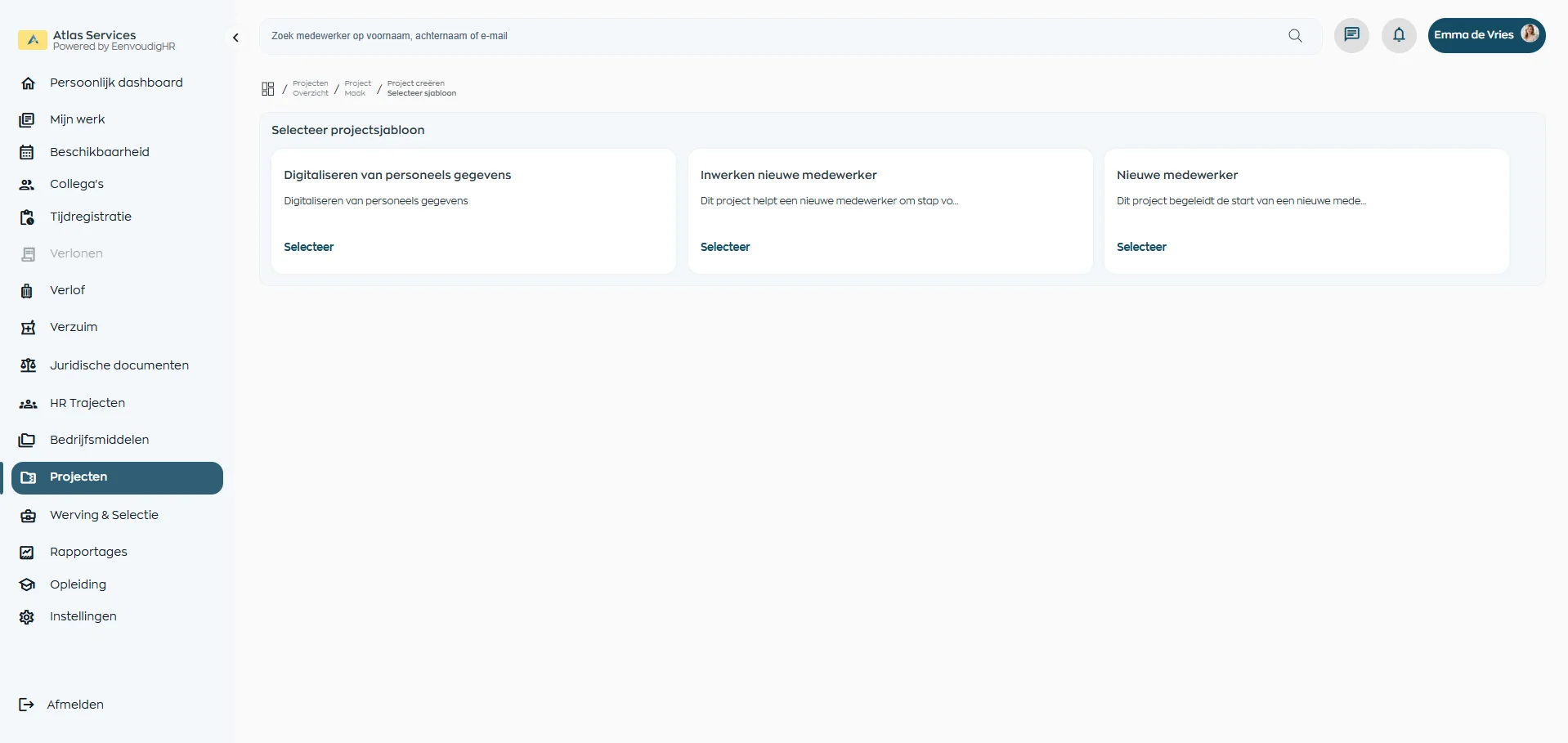 Project template with reusable tasks