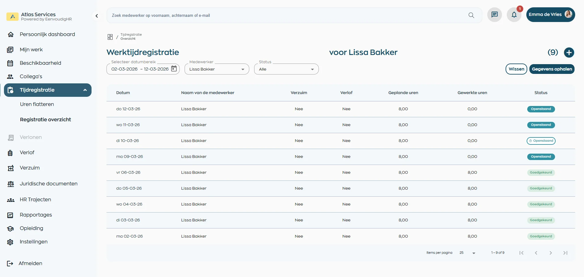 Salary preparation in WorkVine