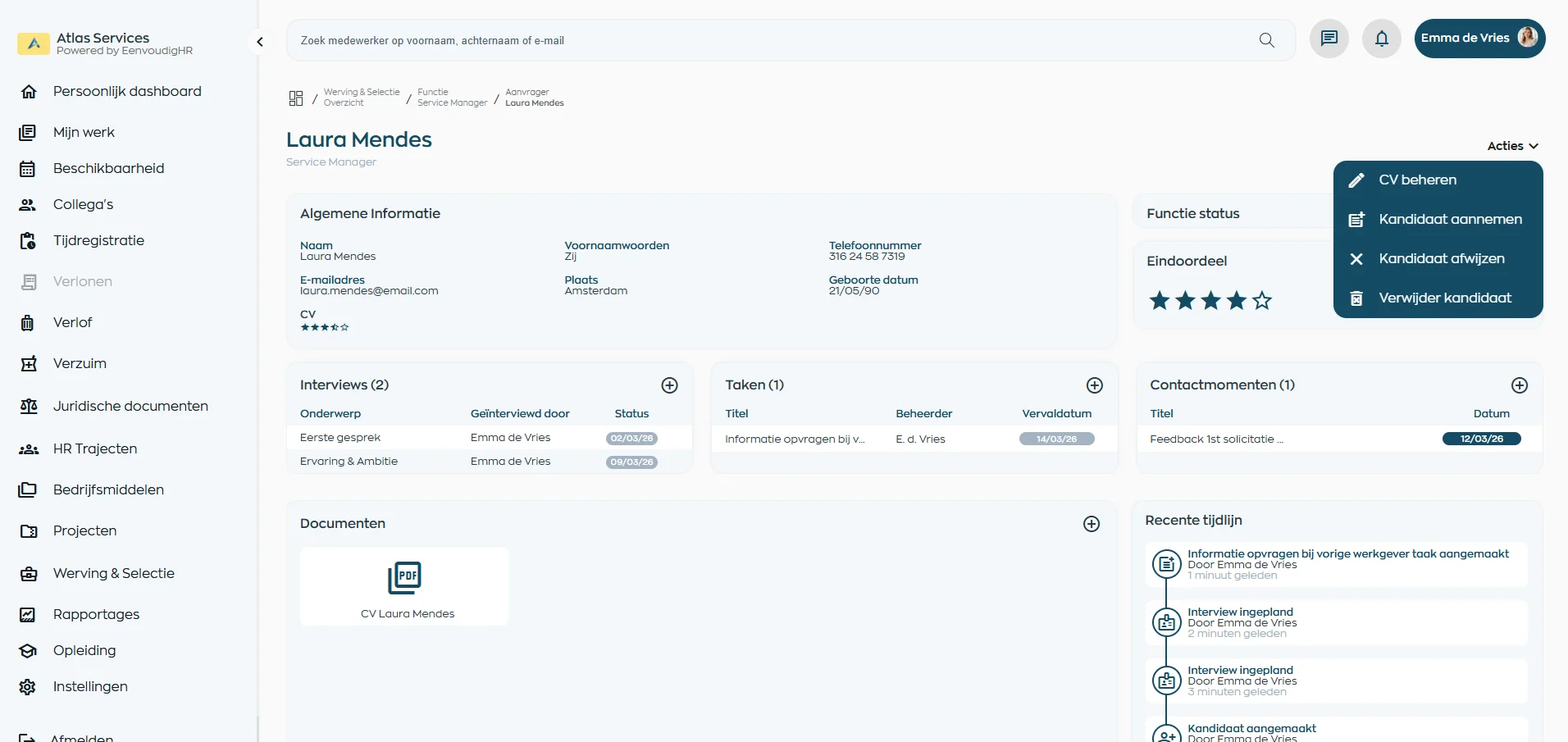 From application to onboarding in WorkVine