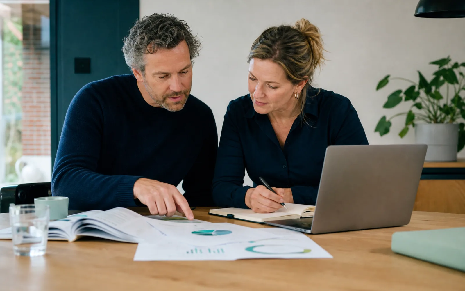Two professionals compare sources and discuss the substantiation of an organizational issue