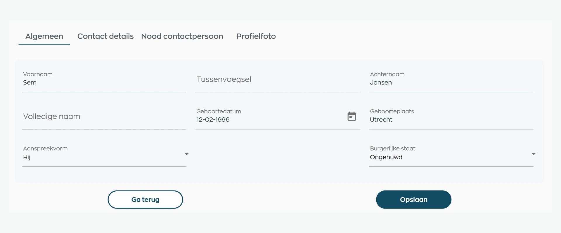 Reviewing and completing profile details in the WorkVine Employee App